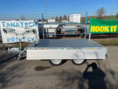 Přívěs Eduard 2615 1-stranný sklápěč B30 2700kg 63cm kombi hydraulika