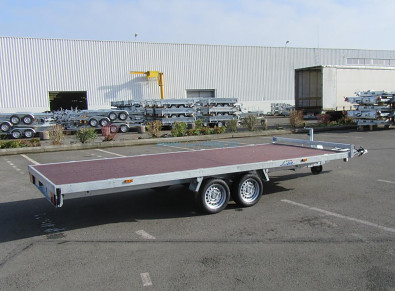 TANATECH Přívěs Lider plato 5,06x2,15 3500kg stav. oje, nájezdy, hydr. sklopný