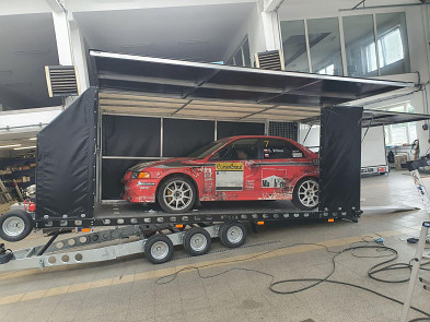 TANATECH Přívěs Wiola L35G55P 3500kg MOTORSPORT přepravník na auta