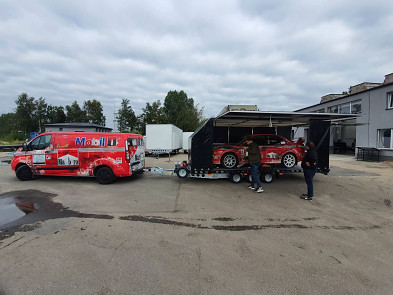 TANATECH Přívěs Wiola L35G55P 3500kg MOTORSPORT přepravník na auta