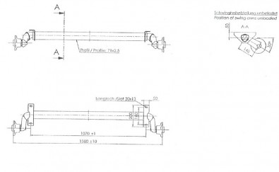 nebrzděná náprava AL-KO OPTIMA 100x4  - 1070mm