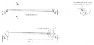 nebrzděná náprava AL-KO OPTIMA 100x4  - 1400mm