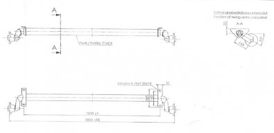 nebrzděná náprava AL-KO OPTIMA 100x4  - 1500mm