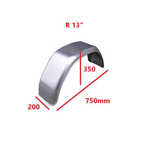 Blatník plechový R13" BP-02 (660X345X200) výkres