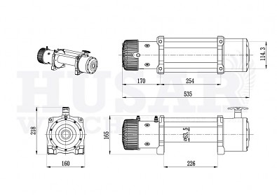 Naviják elektrický BST 13000 LBS 12V výkres