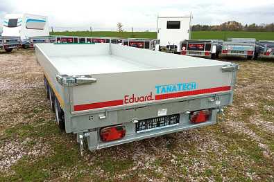 TANATECH Přívěs Eduard 3-straný sklápěč 4018 3500kg, 3 nápravy, Kombi hydraulika
