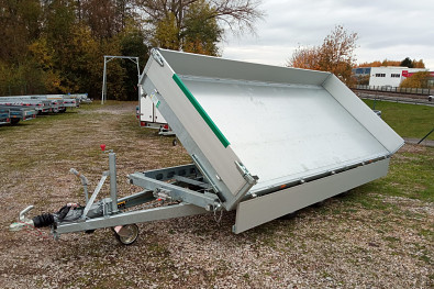 TANATECH Přívěs Eduard 3-straný sklápěč 4018 3500kg, 3 nápravy, Kombi hydraulika