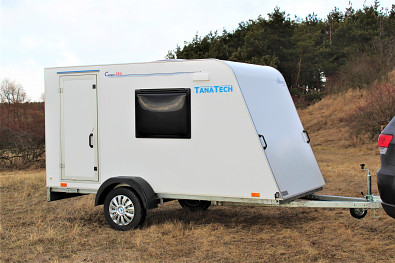 Minikaravan - skříňový přívěs TFS 320S.00 320x150x150 750kg okna+dveře zadní plná stěna