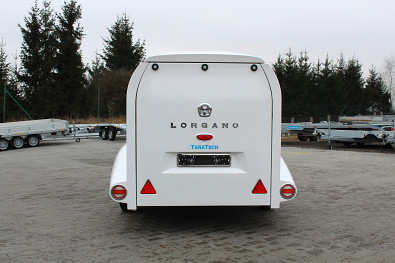 Skříňový přívěs Lorgano Aero 1000kg bílý