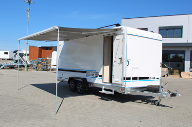 Přívěs skříňový Tomplan TFS 550.00 2700kg Speed caravan vč. zadních dvoukř. dveř