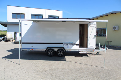 Přívěs skříňový Tomplan TFS 550.00 2700kg Speed caravan vč. zadních dvoukř. dveř