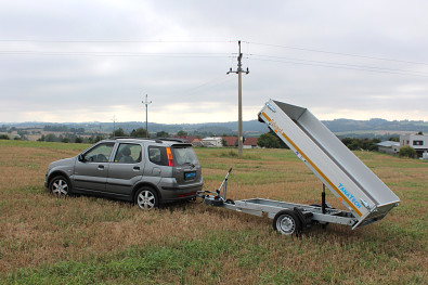 Přívěs Eduard 2514 1-stranný sklápěč 1500kg B30, 63cm, man.hydr od Tanatech