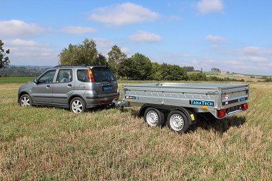 Nebrzděný přívěsný vozík Přívěs Dvounápravový Valník Lorries PB75-2614/2 750kg od Tanatech