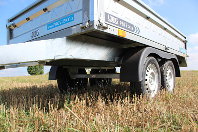 Nebrzděný přívěsný vozík Přívěs Dvounápravový Valník Lorries PB75-2614/2 750kg od Tanatech