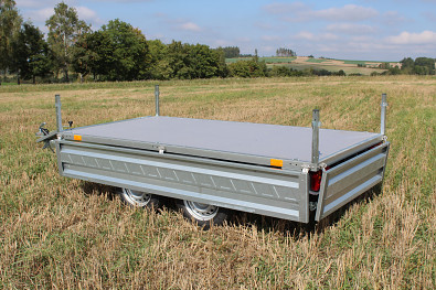Nebrzděný přívěsný vozík Přívěs Dvounápravový Valník Lorries PB75-2614/2 750kg od Tanatech