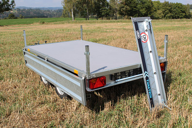 Nebrzděný přívěsný vozík Přívěs Dvounápravový Valník Lorries PB75-2614/2 750kg od Tanatech