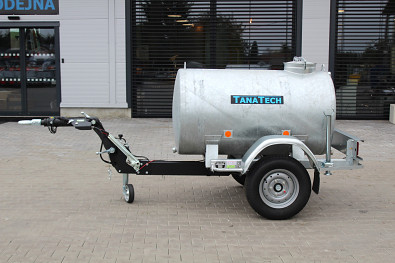 Přívěs ECIM cisternový 1000l 1300kg, výškově stavitelná oje