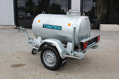 TANATECH Přívěs ECIM cisternový 500l 750kg, výškově stavitelná oje