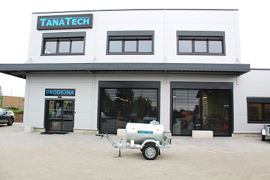 TANATECH Přívěs ECIM cisternový 500l 750kg, výškově stavitelná oje