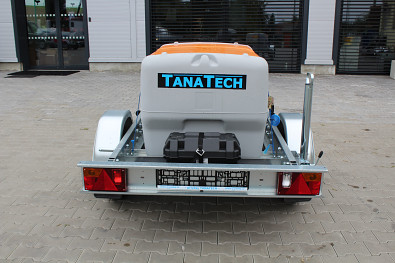TANATECH Přívěs ECIM ADR 750kg pro přepravu paliv 430l - výškově stavitelná oje
