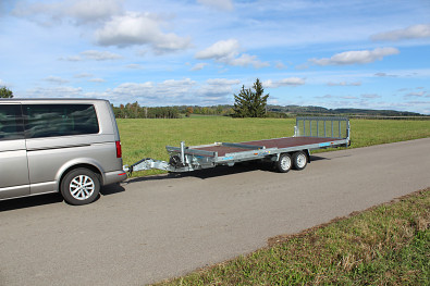 TANATECH Přívěs Lider plato 5,06x2,15 3500kg stav. oje, nájezdy, hydr. sklopný