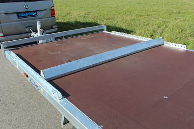 TANATECH Přívěs Lider plato 5,06x2,15 3500kg stav. oje, nájezdy, hydr. sklopný