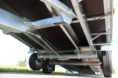 TANATECH Přívěs Lider plato 5,06x2,15 3500kg stav. oje, nájezdy, hydr. sklopný