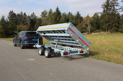 Tanatech sklápěcí přívěs Přívěs Eduard 3-stranný sklápěč 3518 3500kg Kombi hydraulika