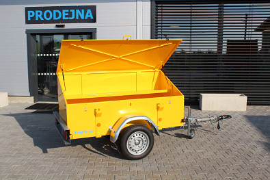 TANATECH Přívěs ECIM 750kg pro stavební nářadí, stavitelná oje