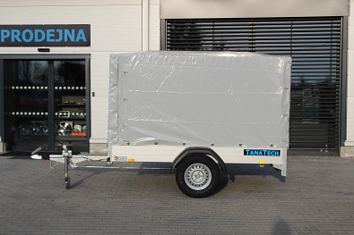 Přívěs Saris MC 255 133 1350kg, čelo otevírací, plachta 150cm