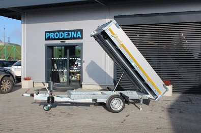 TANATECH Přívěs Eduard 2615 1-stranný sklápěč 1500kg kola R13 vč. nájezdů