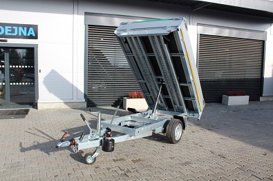 TANATECH Přívěs Eduard 2615 1-stranný sklápěč 1500kg kola R13 vč. nájezdů
