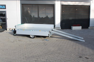 TANATECH Přívěs Eduard 2615 1-stranný sklápěč 1500kg kola R13 vč. nájezdů