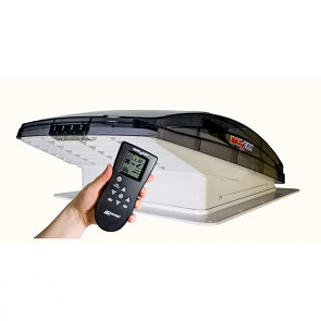 Střešní ventilátor MAXXAIR MAXXFAN DELUXE 12V průhledný/krystal 400x400 mm