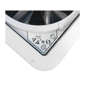 Střešní ventilátor MAXXAIR MAXXFAN DELUXE 12V průhledný/krystal 400x400 mm manuální ovládání