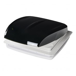 Střešní okno DeLuxe 400x400 mm černé ( kouřový ) s ventilátorem