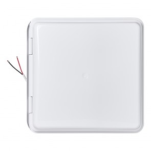 Střešní okno 280x280 mm bez permanentního větrání bílé s ventilátorem horní pohled
