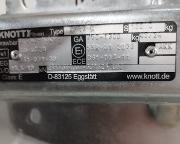 Nájezdová brzda Knott KF13 štítek