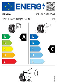 Energetický štítek EU pneu 195 R14 C
