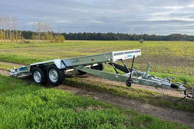TANATECH Přepravník aut a bagrů Lider 4,5x1,9 3500kg hydr. sklopný