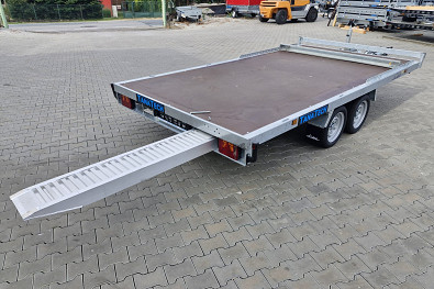 TANATECH - Přívěs Lider plato 4,06x2,15 3500kg stav. oje, nájezdy