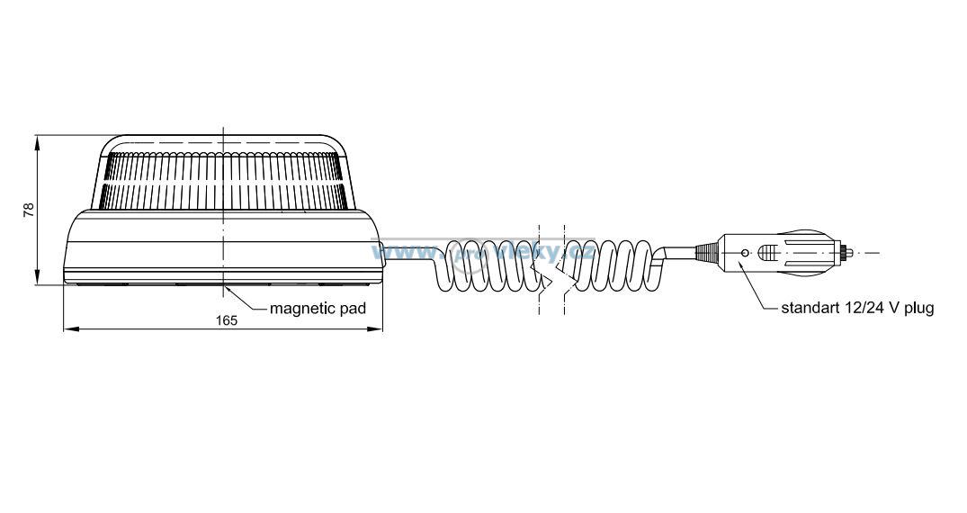 Rundumleuchte FT-100 DF LED MAG M30; magnetisch