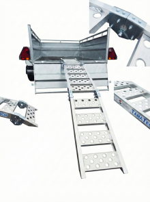 Hliníkový skládací nájezd o ložné délce 210 cm (3-dílný) – nosnost 300 kg praktické využití