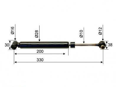 Tlumič do nájezdové brzdy AL-KO 251 do r.v.93 325mm