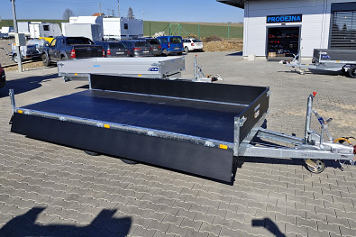 TANATECH Přívěs Saris PL 406 184 3500kg, valník, listová pera, Black Edition