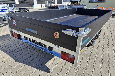 TANATECH Přívěs Saris PL 406 184 3500kg, valník, listová pera, Black Edition