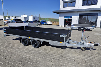 TANATECH Přívěs Saris PL 406 184 3500kg, valník, listová pera, Black Edition