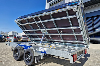 Přívěs Saris 3-str. sklápěč 356 184 3500kg HD, kombi hydr., listová pera, nájezdy, Black Edice