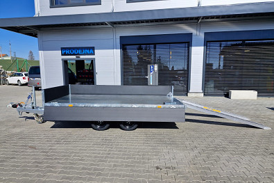 Přívěs Saris 3-str. sklápěč 356 184 3500kg HD, kombi hydr., listová pera, nájezdy, Black Edice
