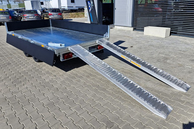Přívěs Saris 3-str. sklápěč 356 184 3500kg HD, kombi hydr., listová pera, nájezdy, Black Edice